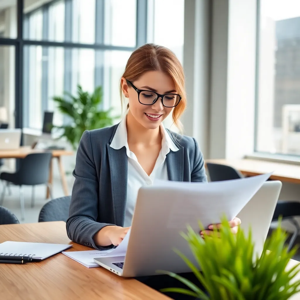 Professionele vrouw werkt aan haar persoonlijke ontwikkelingsplan